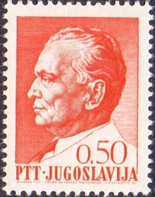 Francobollo - Yugoslavia - Josip Broz Tito (1892-1980) President - 0,50 D - 1968 -Usato