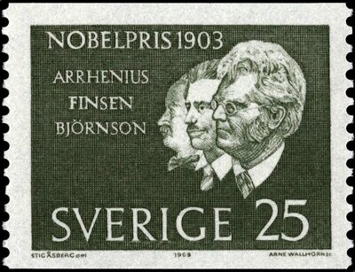 Francobollo -Svezia-Nobel Prize winners-25 Ore-1963- Usato