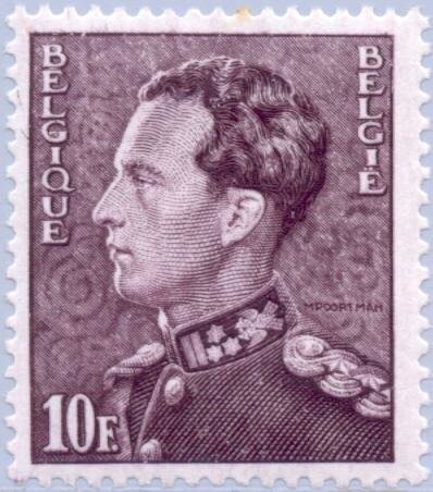 Francobollo - Belgio - King Leopold III - 10 F - 1936 - Usato