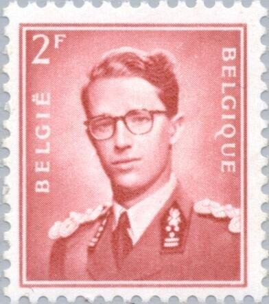 Francobollo - Belgio - King Baudouin - 2 F - 1953 - Usato