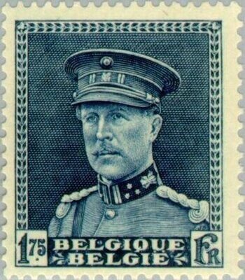 Francobollo - Belgio -Francobollo - Belgio - King Albert I - 1,75 F - 1931 - Usato- 1,75 F - 1931 - Usato