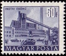 Francobollo - Ungheria - Power Plant, Inota - 50 F - 1952 -  Usato/CTO