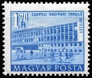 Francobollo - Ungheria - Iron Works School in Csepel - 1,70 Ft - 1953 -  Usato/CTO