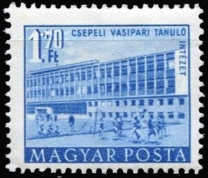 Francobollo - Ungheria - Iron Works School in Csepel - 1,70 Ft - 1953 - Usato/CTO