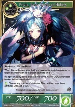 Pricia, Beast Queen in Hiding- FOW -TTW-ITA-NM-foil