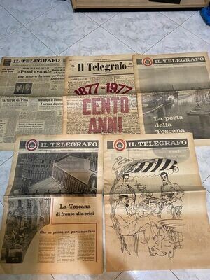 Il Telegrafo Livorno - numero speciale completo del centenario 1877-1977- 5 quotidiani diversi