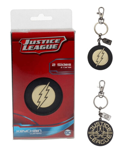 Justice League Metal Keychain The Flash Golden Logo