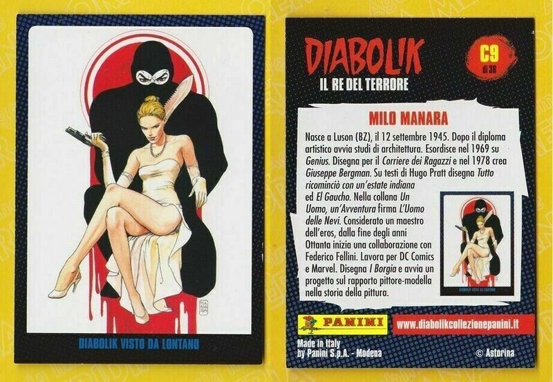 Figurina - Diabolik il re del Terrore - Sticker no. C9 -   Nuova -Ed Panini - ITALIA
