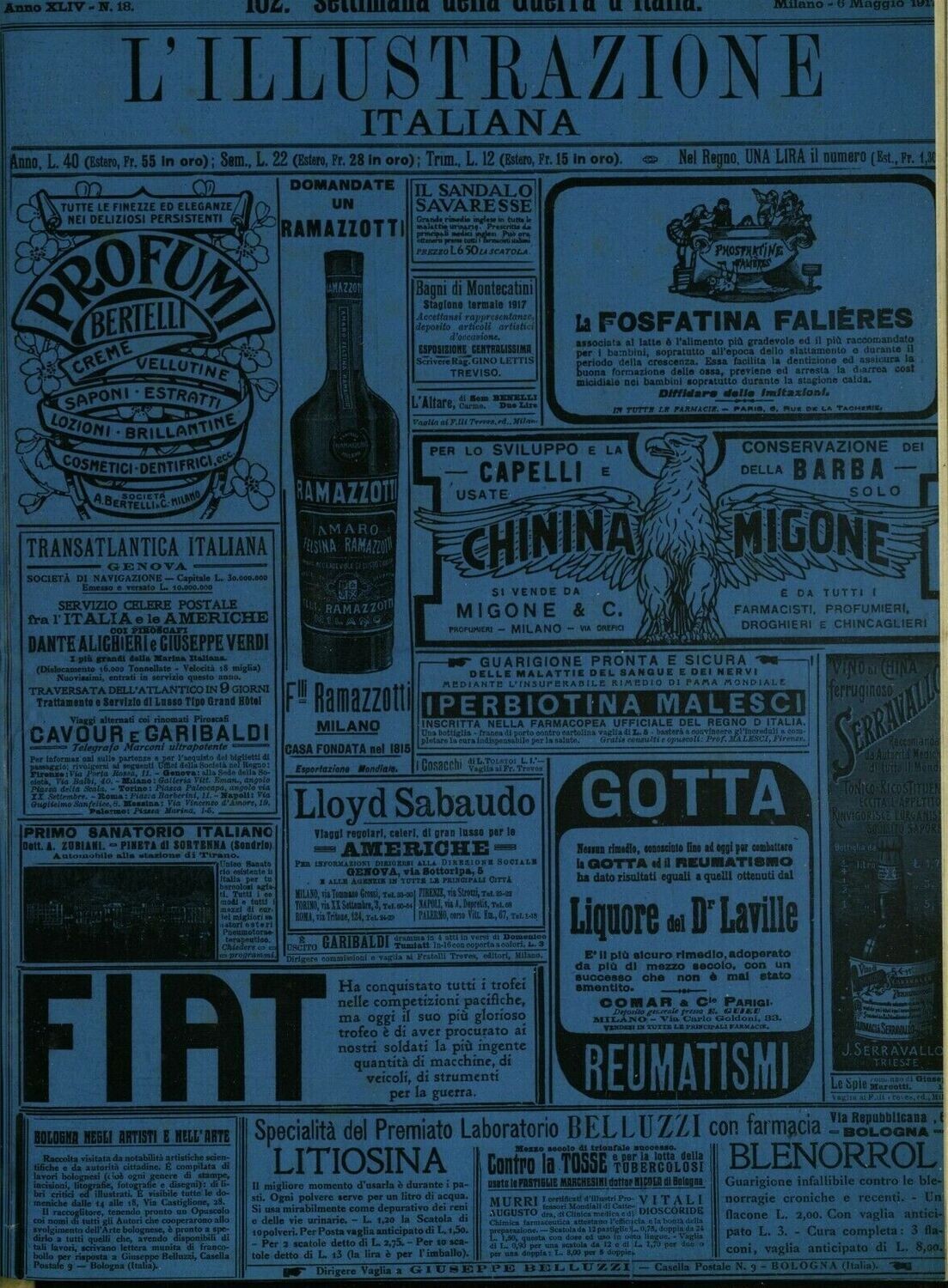 L'illustrazione Italiana anno XLIV N.18 del 1917