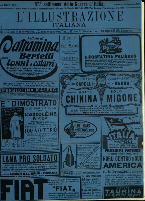 L'illustrazione Italiana anno XLIV N.3 del 1917