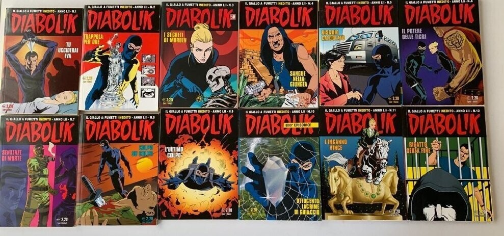 Diabolik - Annata completa LII - 12 Numeri