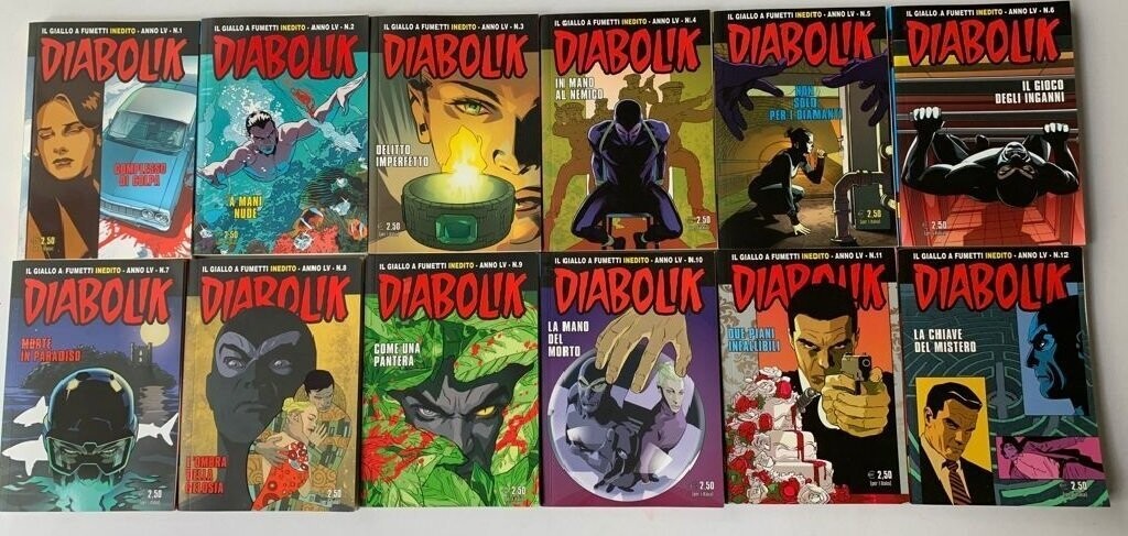 Diabolik - Annata completa LV - 12 Numeri