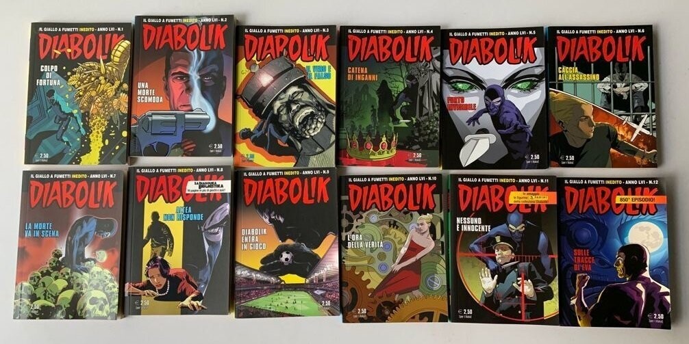 Diabolik - Annata completa LVI - 12 Numeri