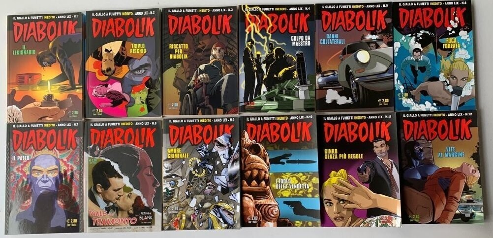 Diabolik - Annata completa LIX - 12 Numeri
