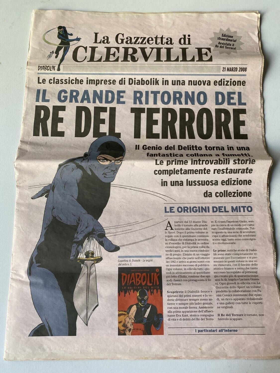 Diabolik Gadget Gazzetta di Clerville Astorina SRL