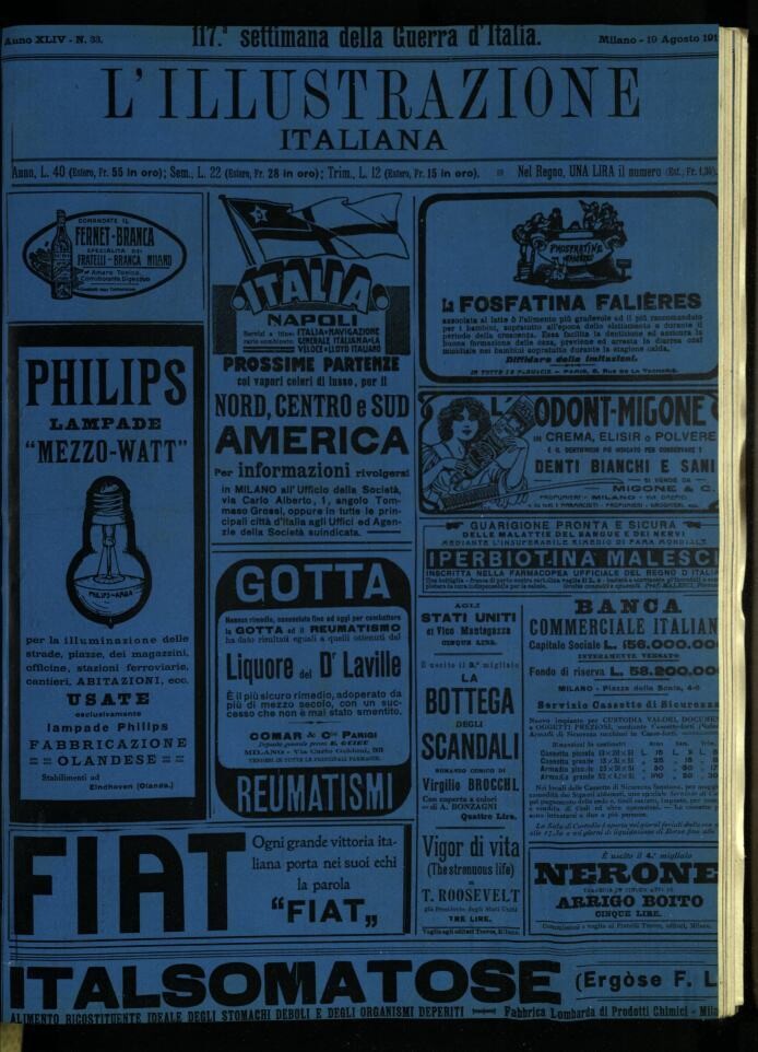 L'illustrazione Italiana anno XLIV N.33 del 1917