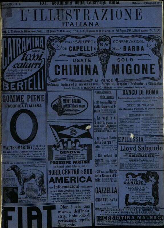 L'illustrazione Italiana anno XLV N.1 del 1918