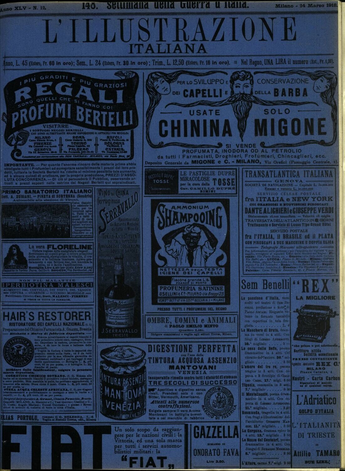 L'illustrazione Italiana anno XLV N.12 del 1918