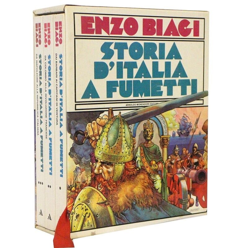 Enzo Biagi - STORIA D'ITALIA A FUMETTI - volumi 1-2-3 Mondadori ed. cartonati + cofanetto