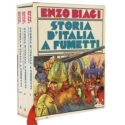 Enzo Biagi - STORIA D'ITALIA A FUMETTI - volumi 1-2-3 Mondadori ed. cartonati + cofanetto