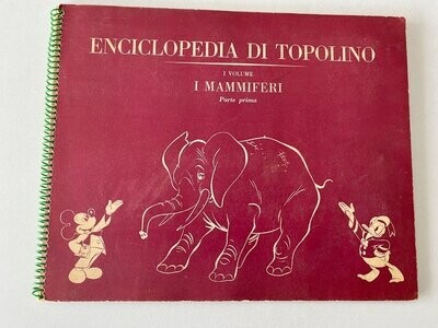 Enciclopedia Topolino I Volume - I mammiferi parte 1 - Album completo di figurine