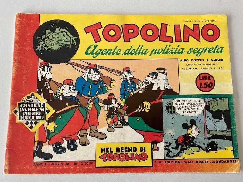 Topolino Agente della Polizia Segreta - Anno II albo 30 - Ed. Comic Art