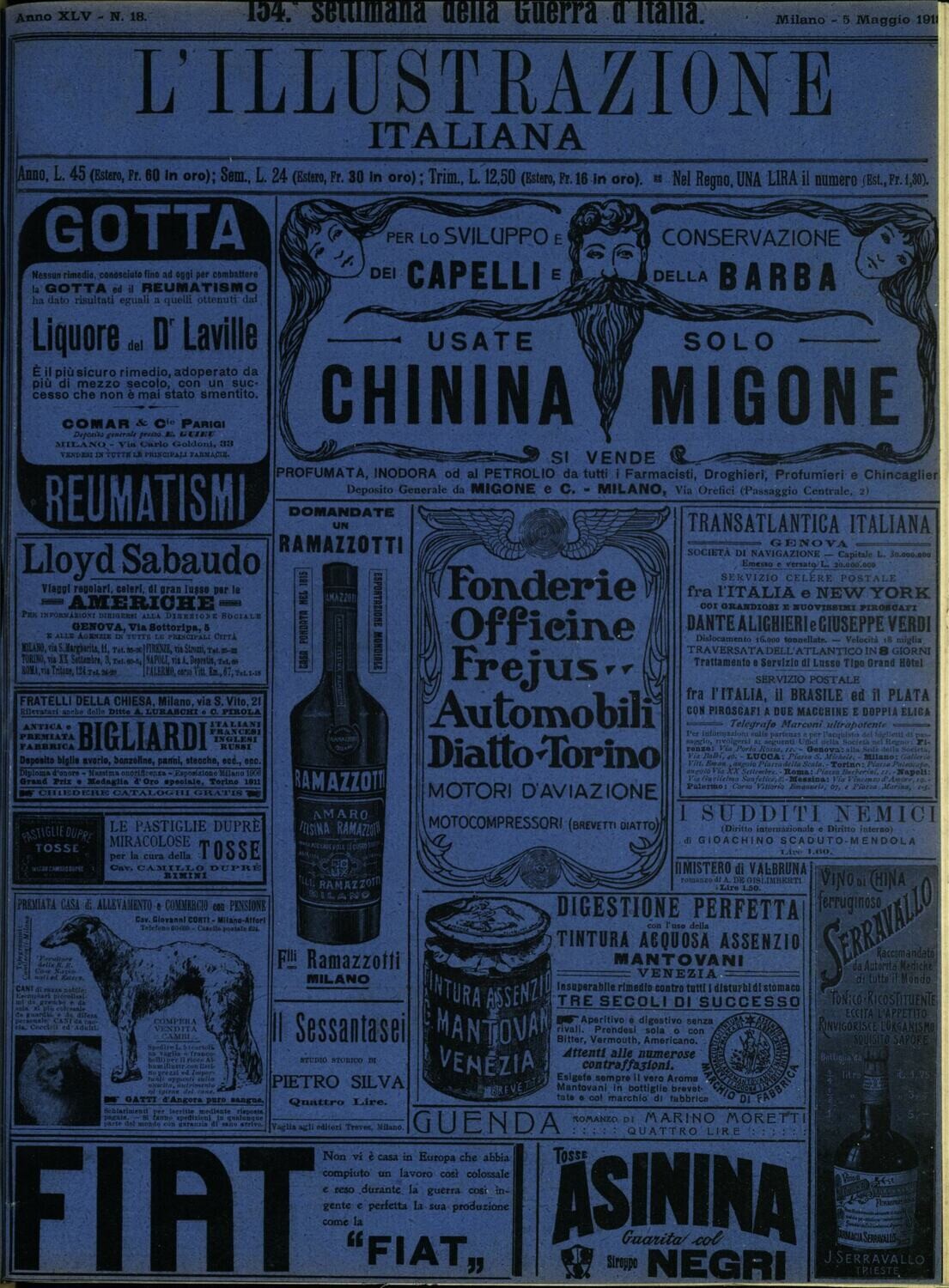 L'illustrazione Italiana anno XLV N.18 del 1918