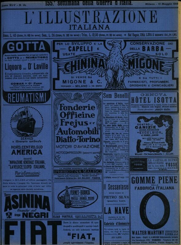 L'illustrazione Italiana anno XLV N.19 del 1918