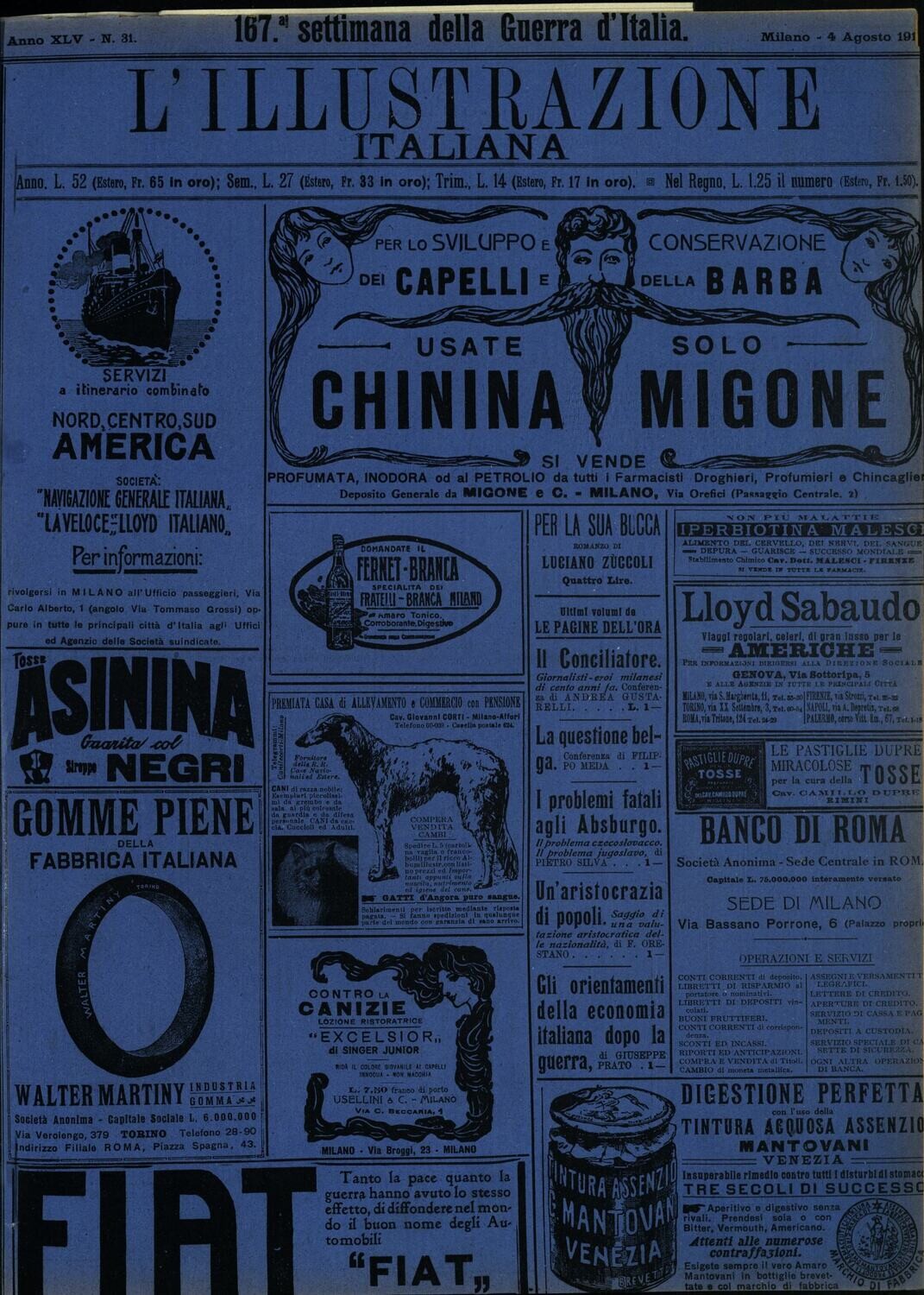 L'illustrazione Italiana anno XLV N.31 del 1918