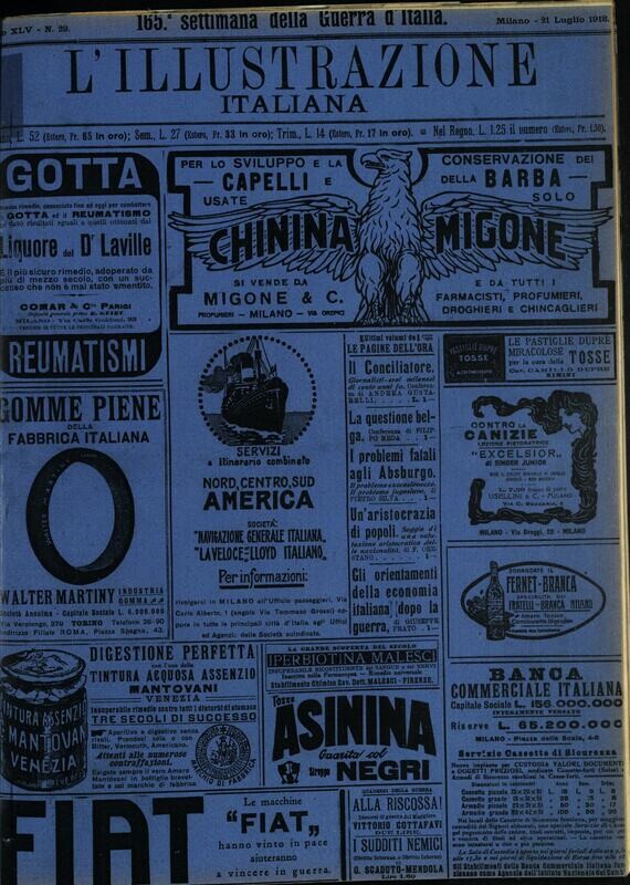L'illustrazione Italiana anno XLV N.29 del 1918