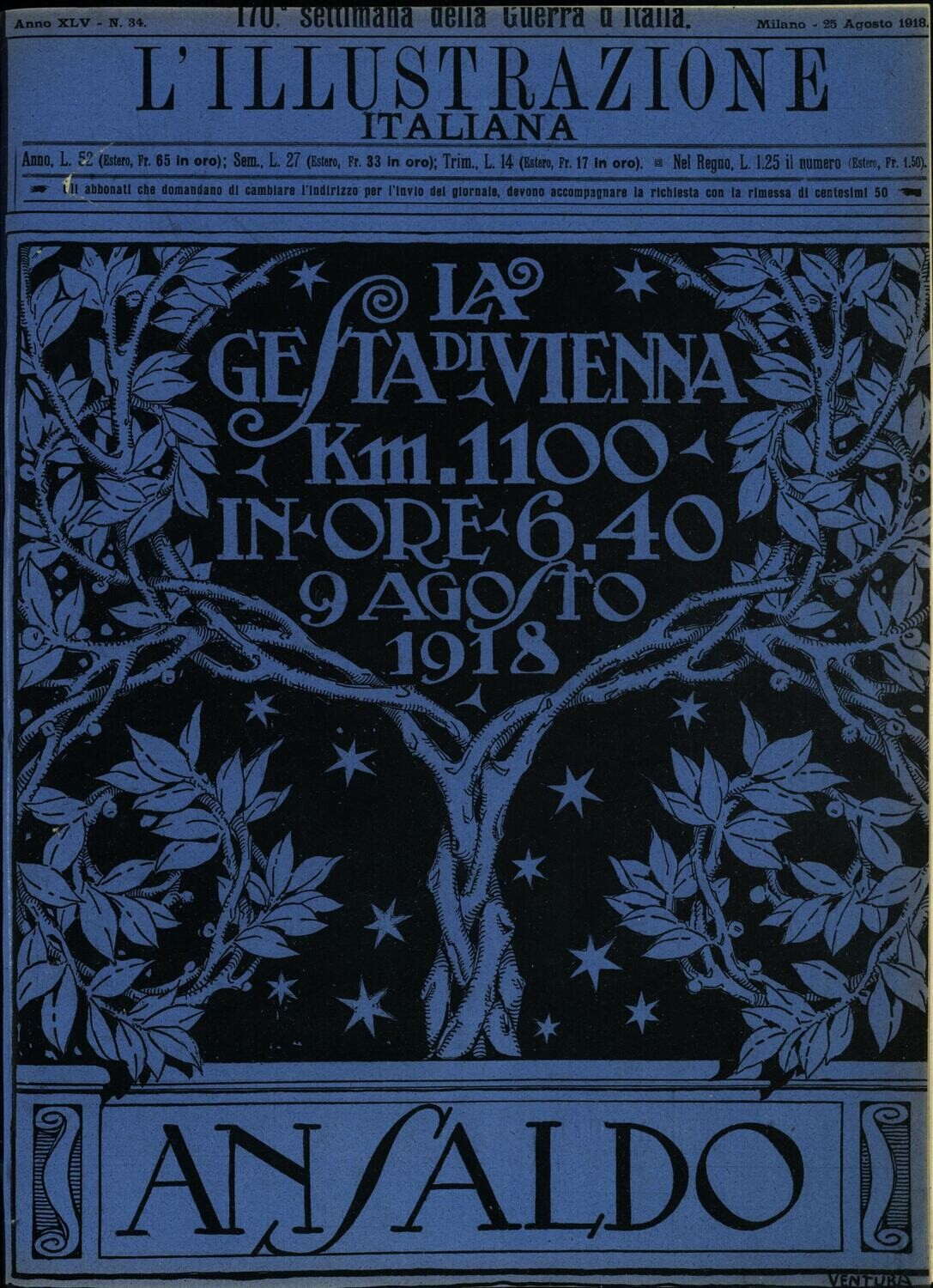 L'illustrazione Italiana anno XLV N.34 del 1918
