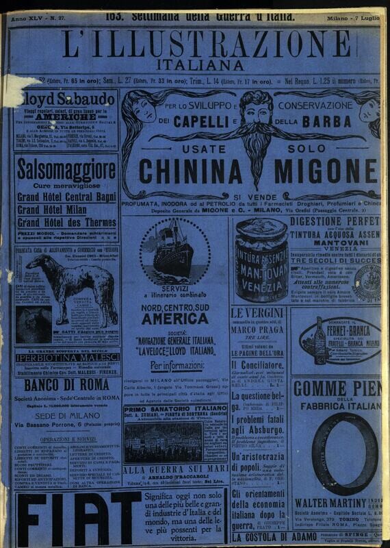 L'illustrazione Italiana anno XLV N.27 del 1918