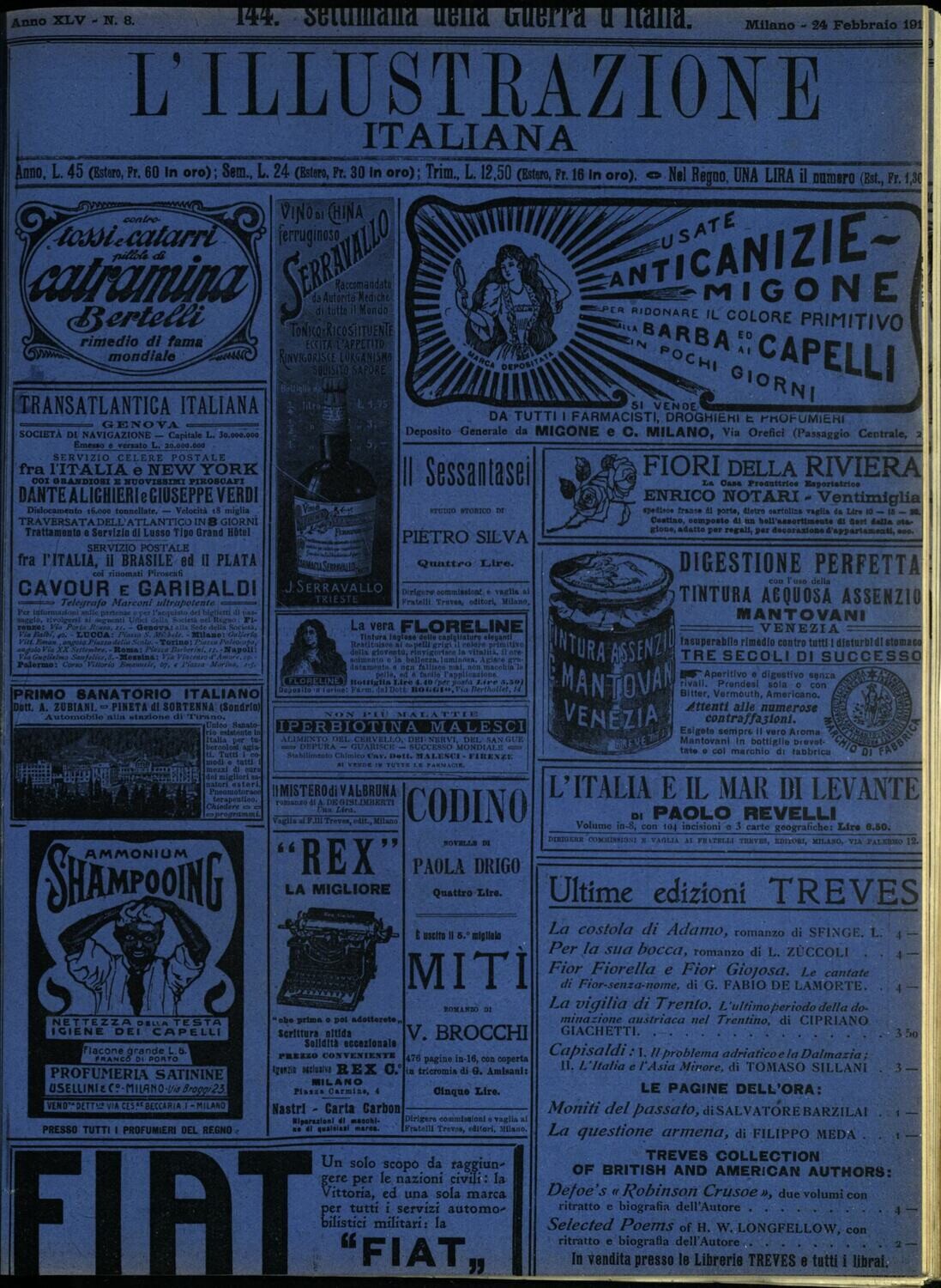 L'illustrazione Italiana anno XLV N.8 del 1918