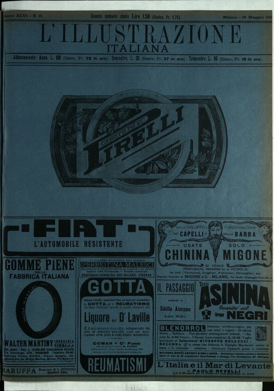 L'illustrazione Italiana anno XLVI N.21 del 1919