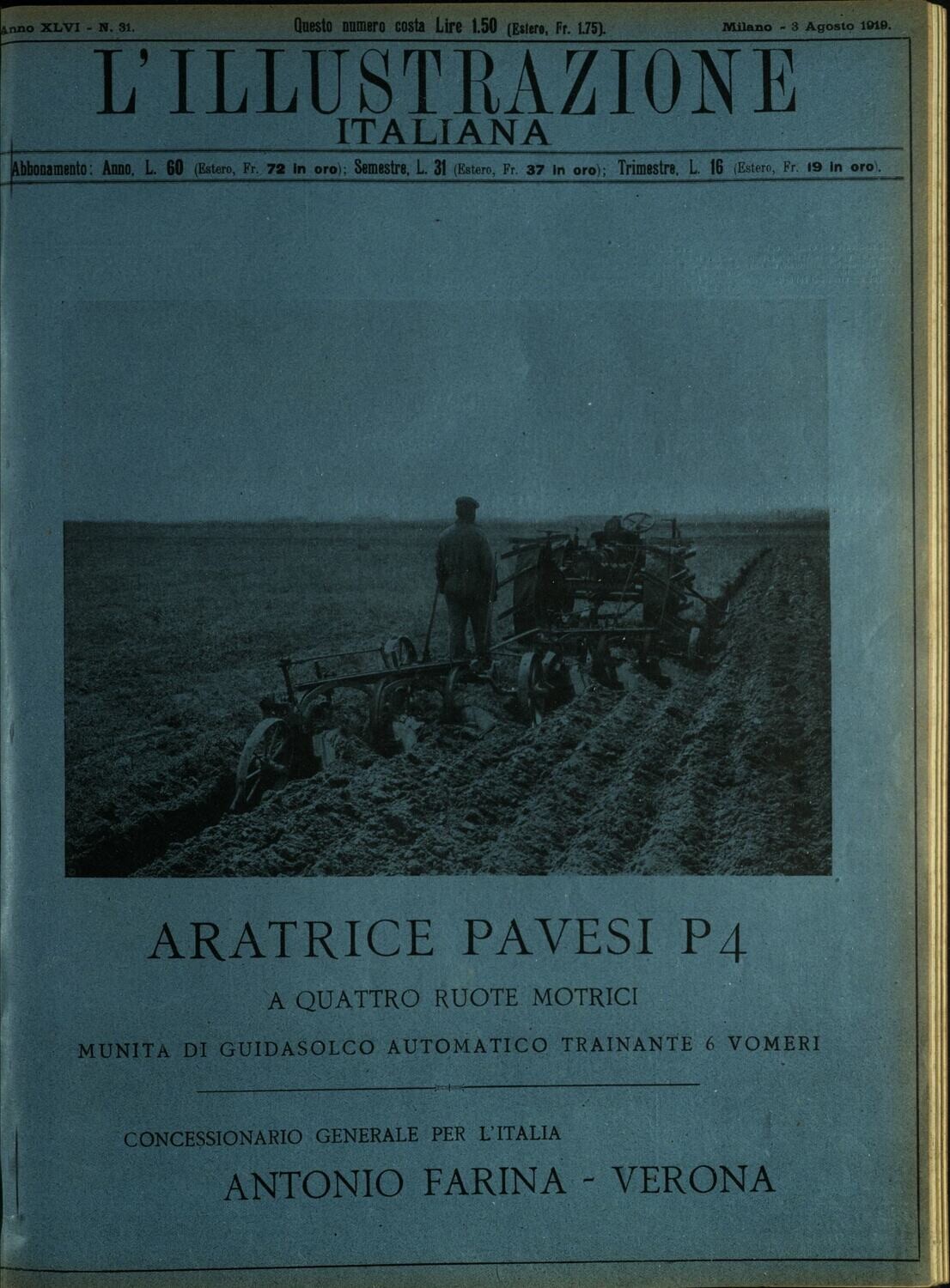 L'illustrazione Italiana anno XLVI N.31 del 1919