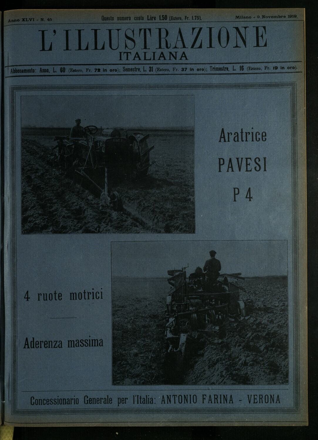 L'illustrazione Italiana anno XLVI N.45 del 1919