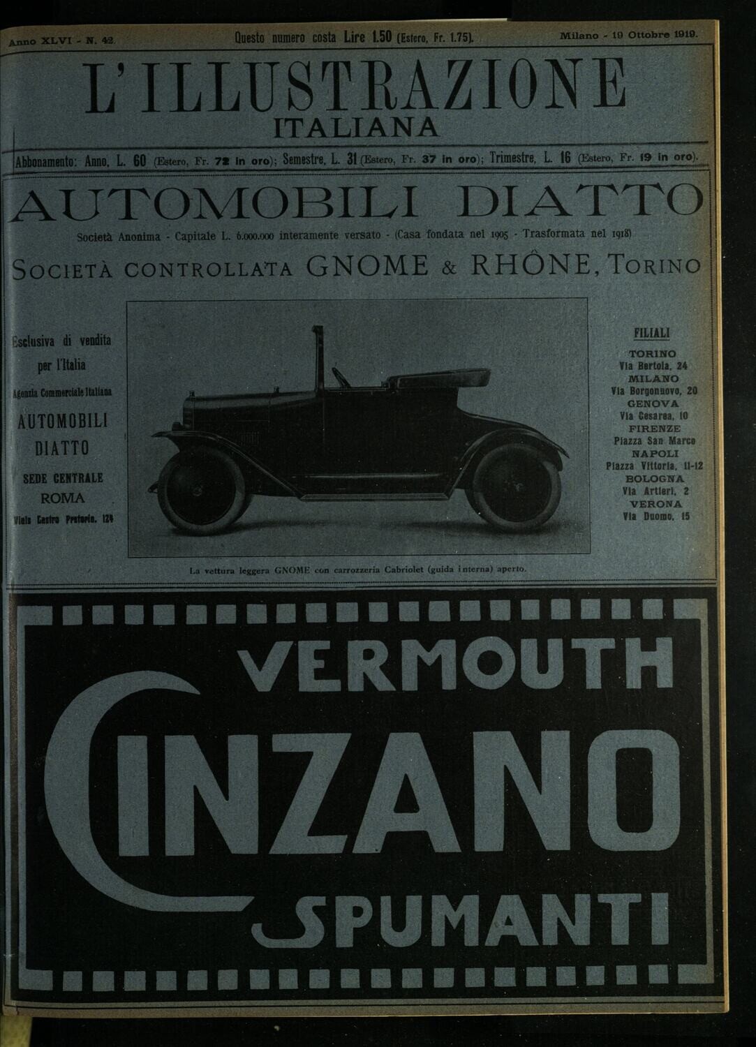 L'illustrazione Italiana anno XLVI N.42 del 1919