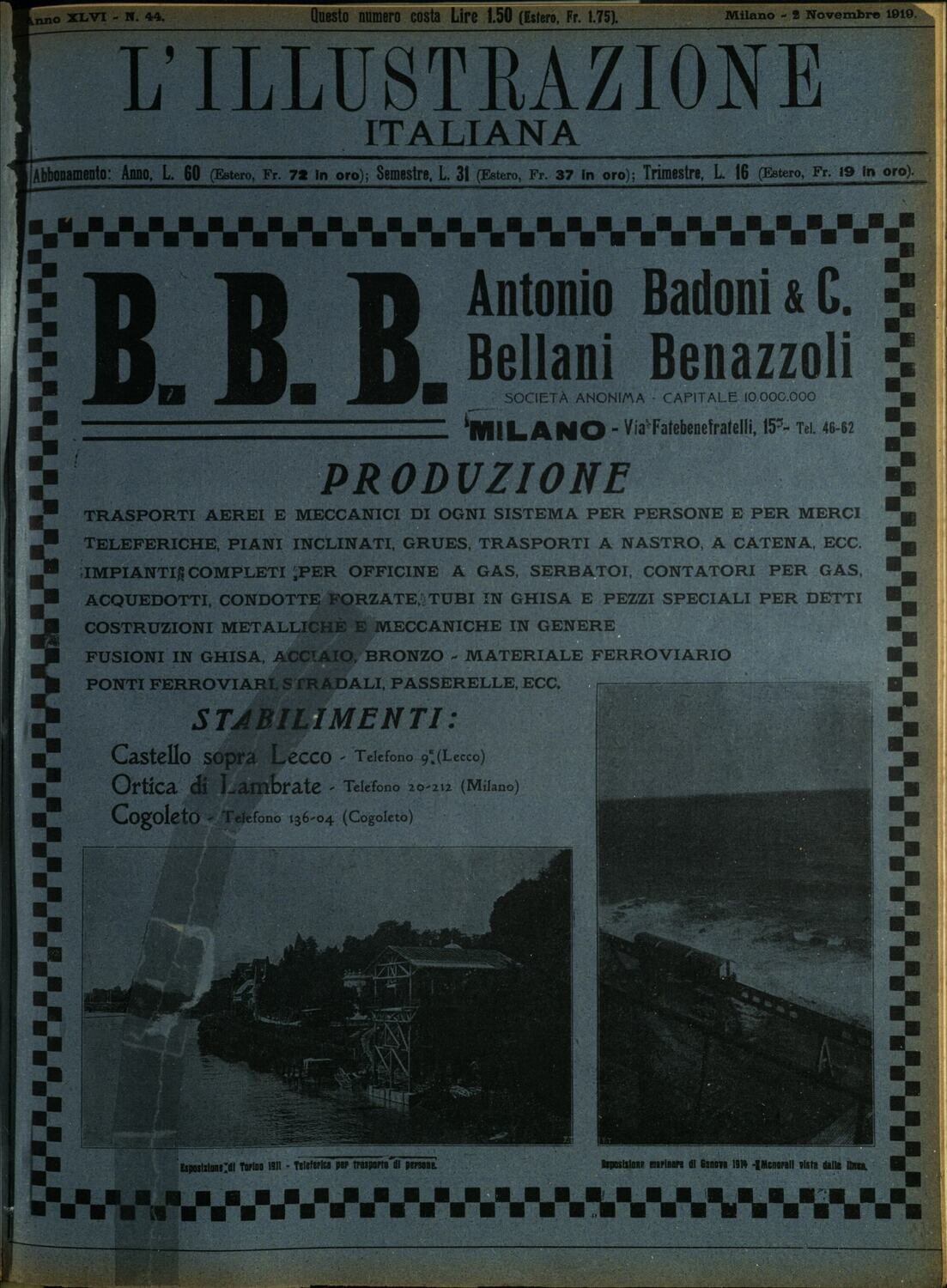 L'illustrazione Italiana anno XLVI N.44 del 1919