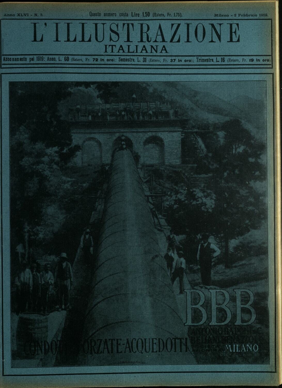 L'illustrazione Italiana anno XLVI N.5 del 1919