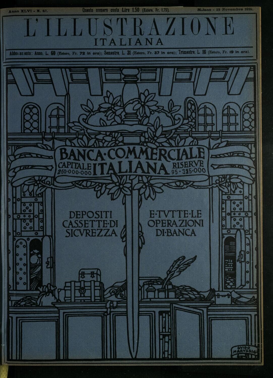L'illustrazione Italiana anno XLVI N.47 del 1919