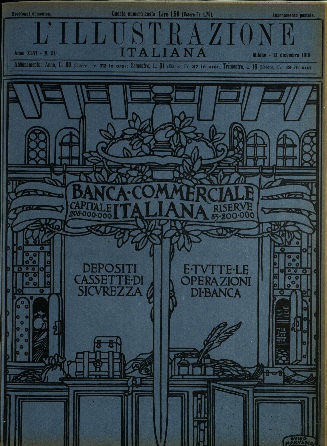 L'illustrazione Italiana anno XLVI N.51 del 1919