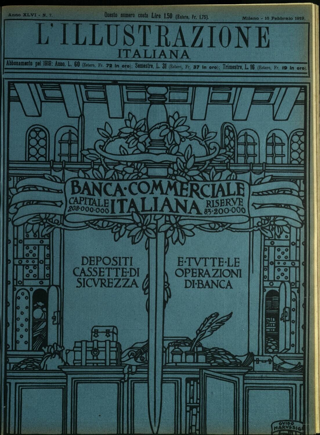 L'illustrazione Italiana anno XLVI N.7 del 1919