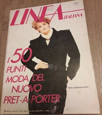Linea Italiana - N.159 - Luglio/agosto 1984 Rivista di moda Vintage
