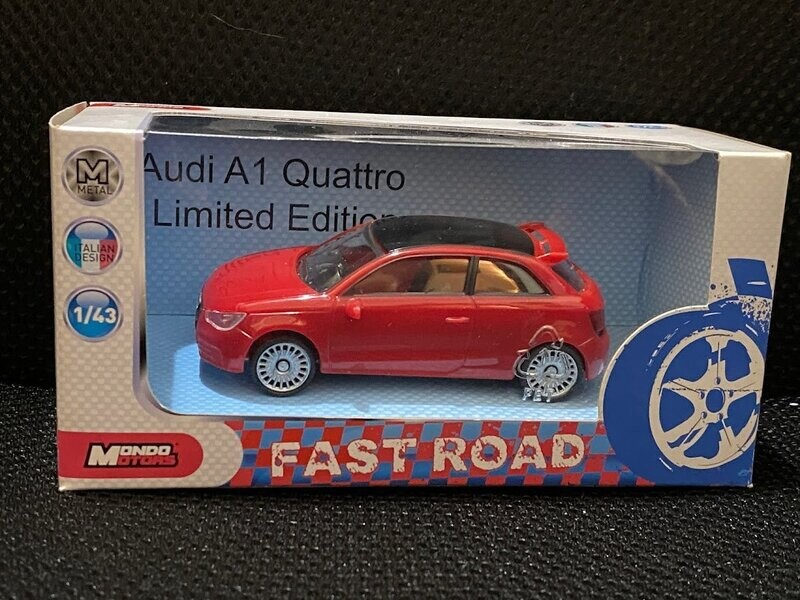 mondo motors 1/43 - audi a1 quattro limited edition rossa