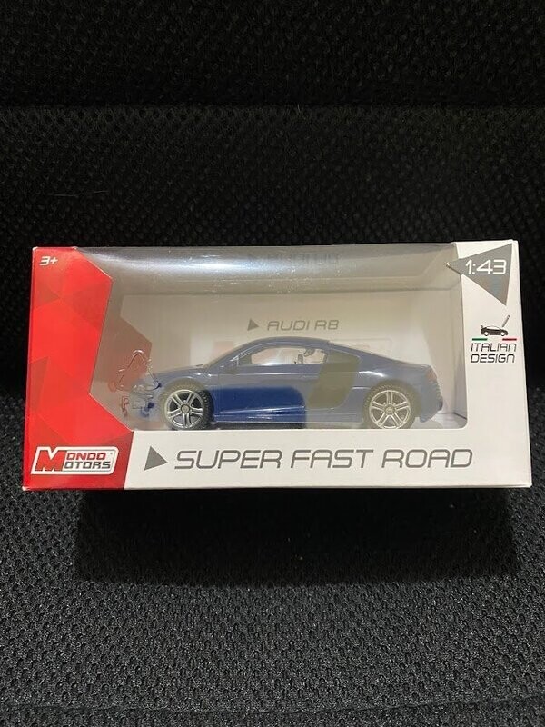 mondo motors 1/43 - audi r8 blu