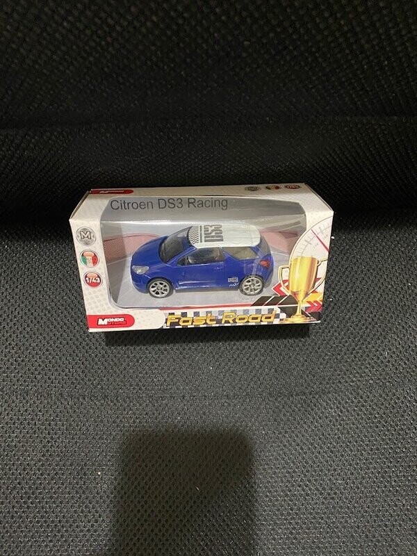 mondo motors 1/43 - citroen ds3 blu e bianca con scritta argento ds3