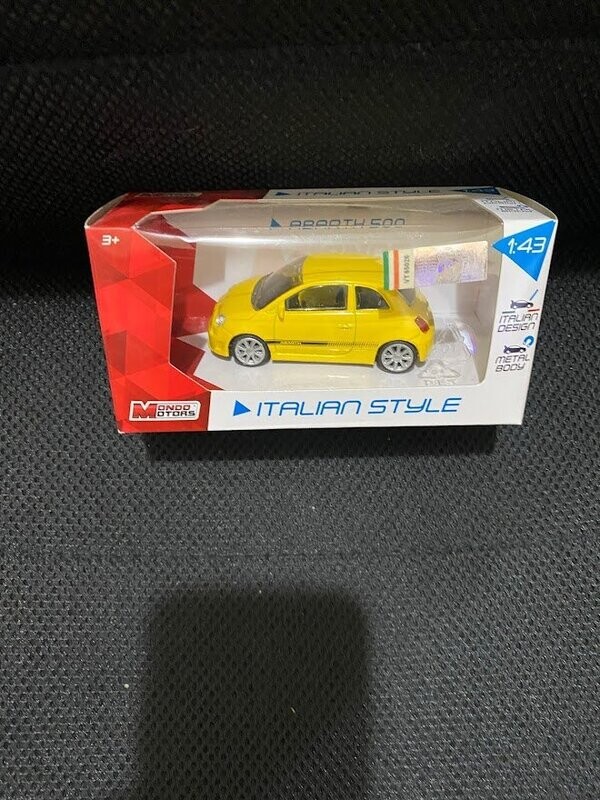 mondo motors 1/43 - fiat 500 abarth versione nuova gialla