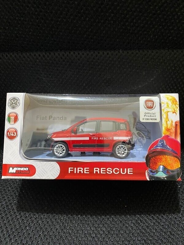 mondo motors 1/43 - fiat panda tipo nuovo vigili del fuoco rossa
