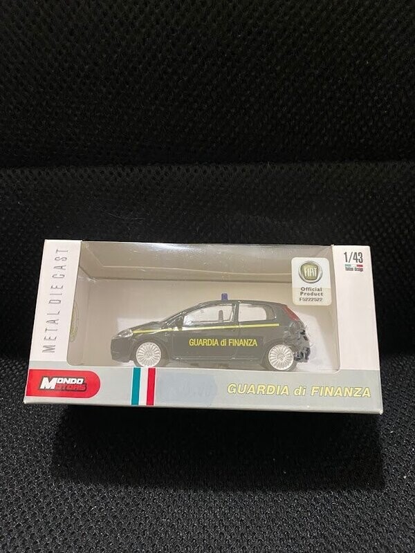 mondo motors 1/43 - fiat punto tipo nuovo guardia di finanza blu