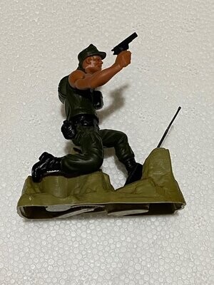 Mattel eroi in azione - giocattolo vintage - Comandante marines con pisola e radio
